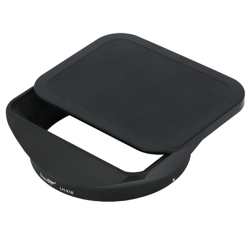 Haoge Bayonet Square Metal Lens Hood Shade with Cap for Fujifilm Fuji Fujinon XF16mmF1.4 XF 16mm F1.4 R WR Wide Angle on X-Pro2 X-Pro1 X-T2 X-T1 X-T20 X-T10 X-E2S X-A5 X-A20 X-E3 X-H1 Replace LH-XF16 - Image 4